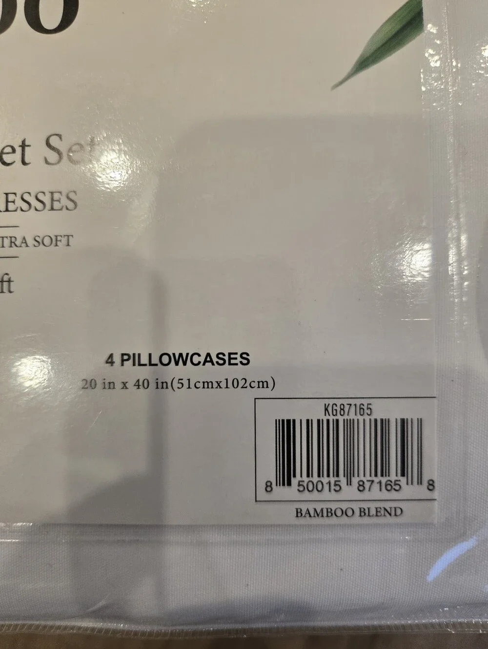 Lebra Home King Bamboo Sheet Set - White Brand New